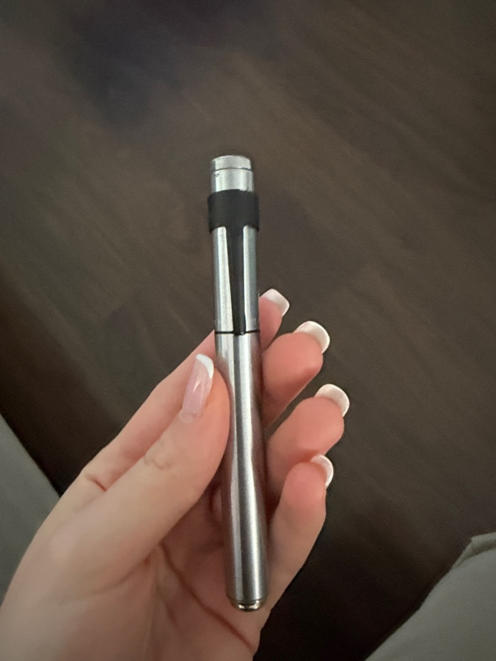 Stainless Steel Ballpoint Pen with Black Grip